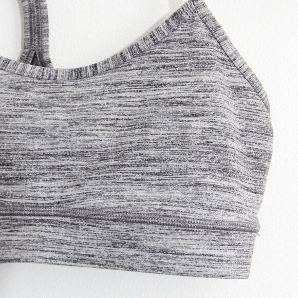 Lululemon Flow Y Bra IV Mesh Racerback Gray Black Heathered Size 6 - Picture 4 of 11